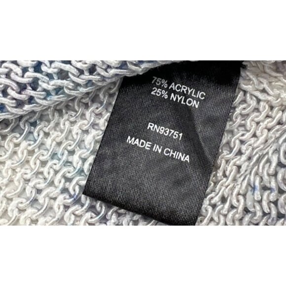 Colour Works Womens Floral Knit Button Front Top Size M Acrylic/Nylon - Picture 5 of 6